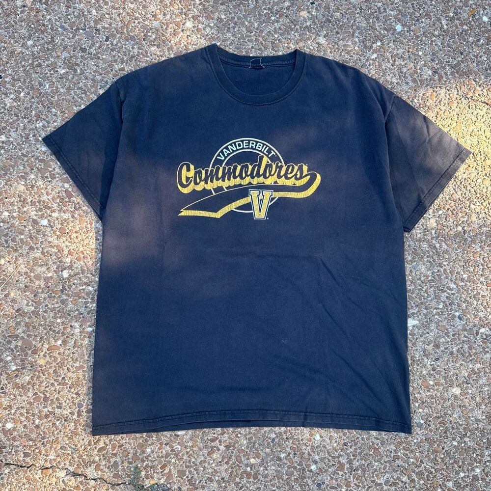 Unbranded Men's Black and Navy T-shirt